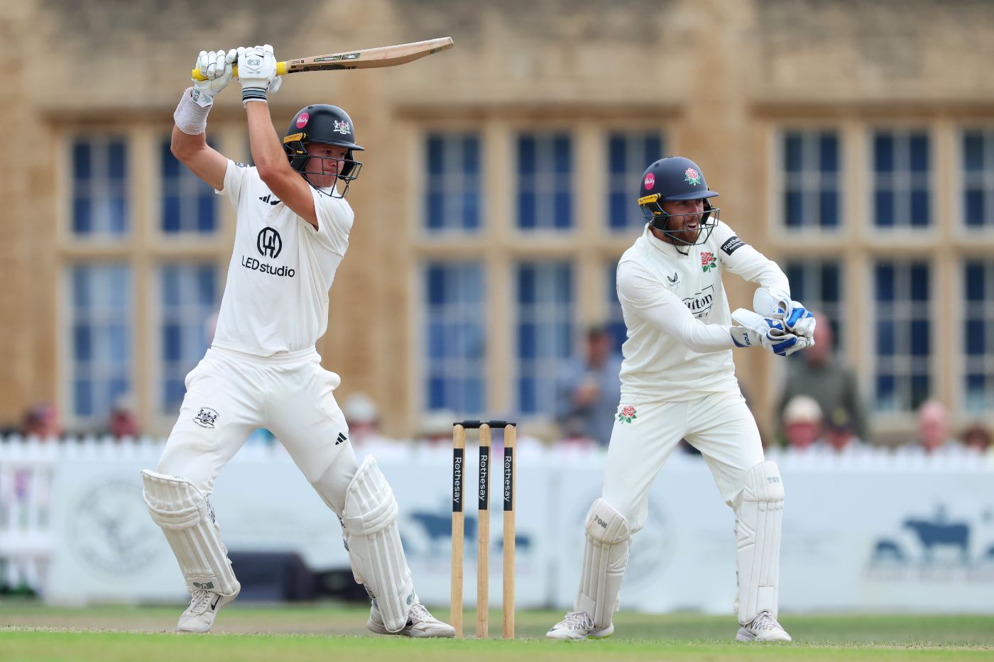 Ben Charlesworth drives through the covers