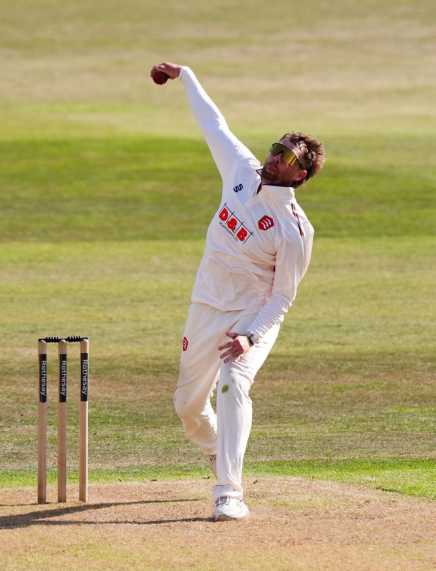 Matt Critchley in his delivery stride