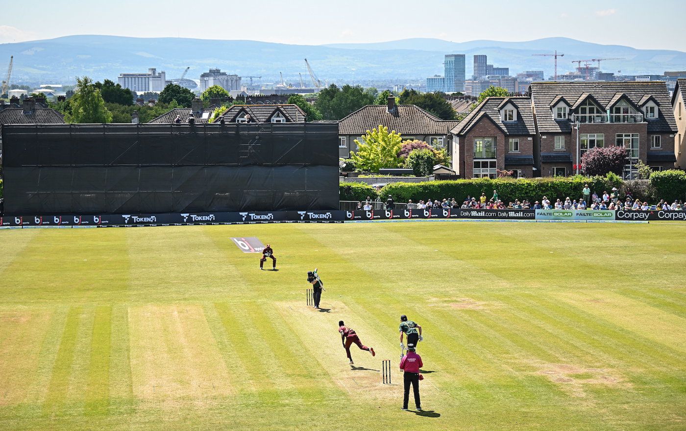 Shamar Joseph bowls to Andrew Balbirnie