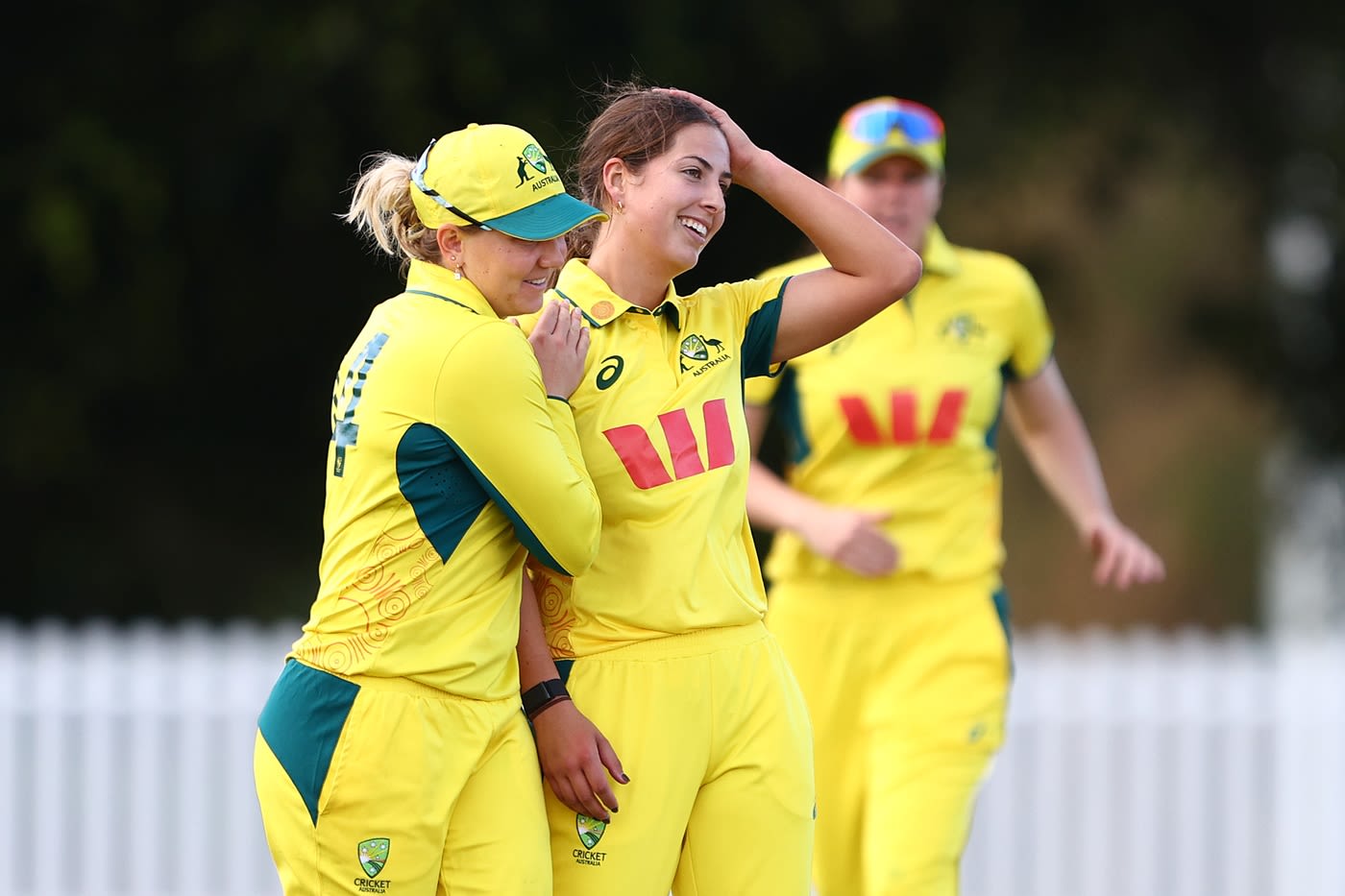 Tess Flintoff celebrates a wicket