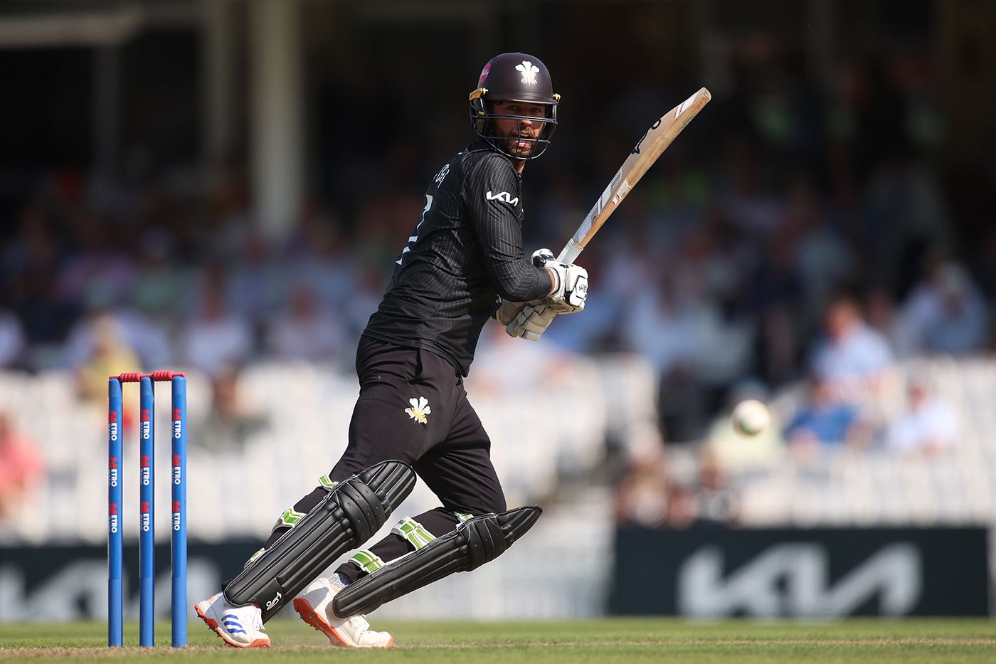 Ben Foakes plays behind square on the off side