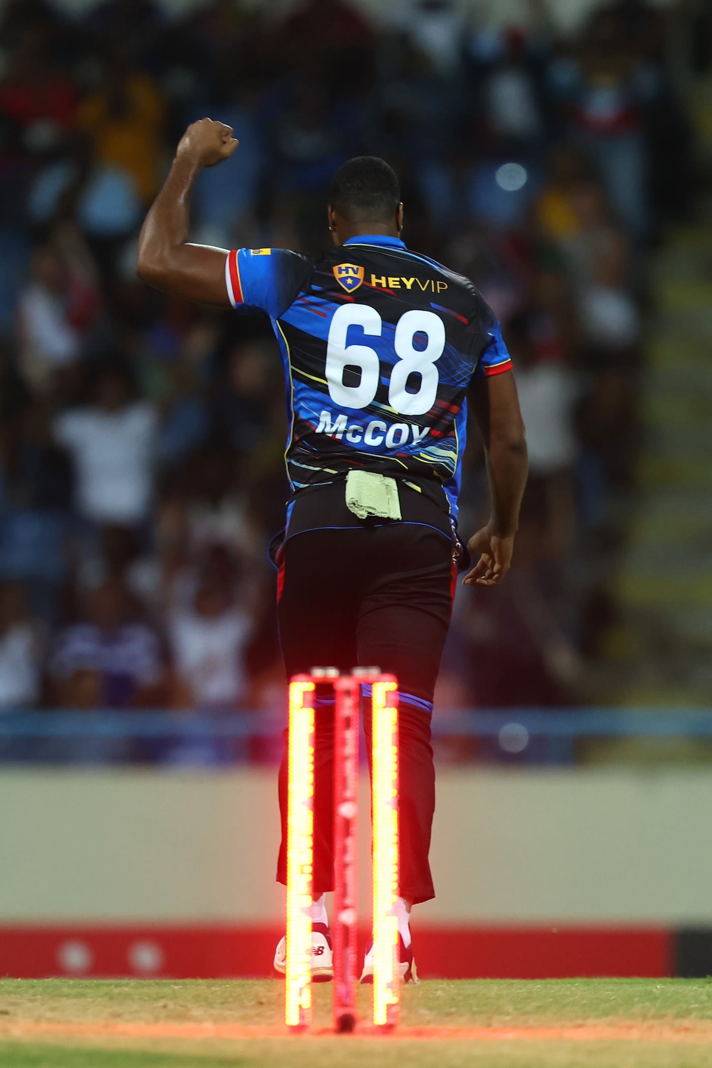 Obed McCoy struck twice in the fifth over