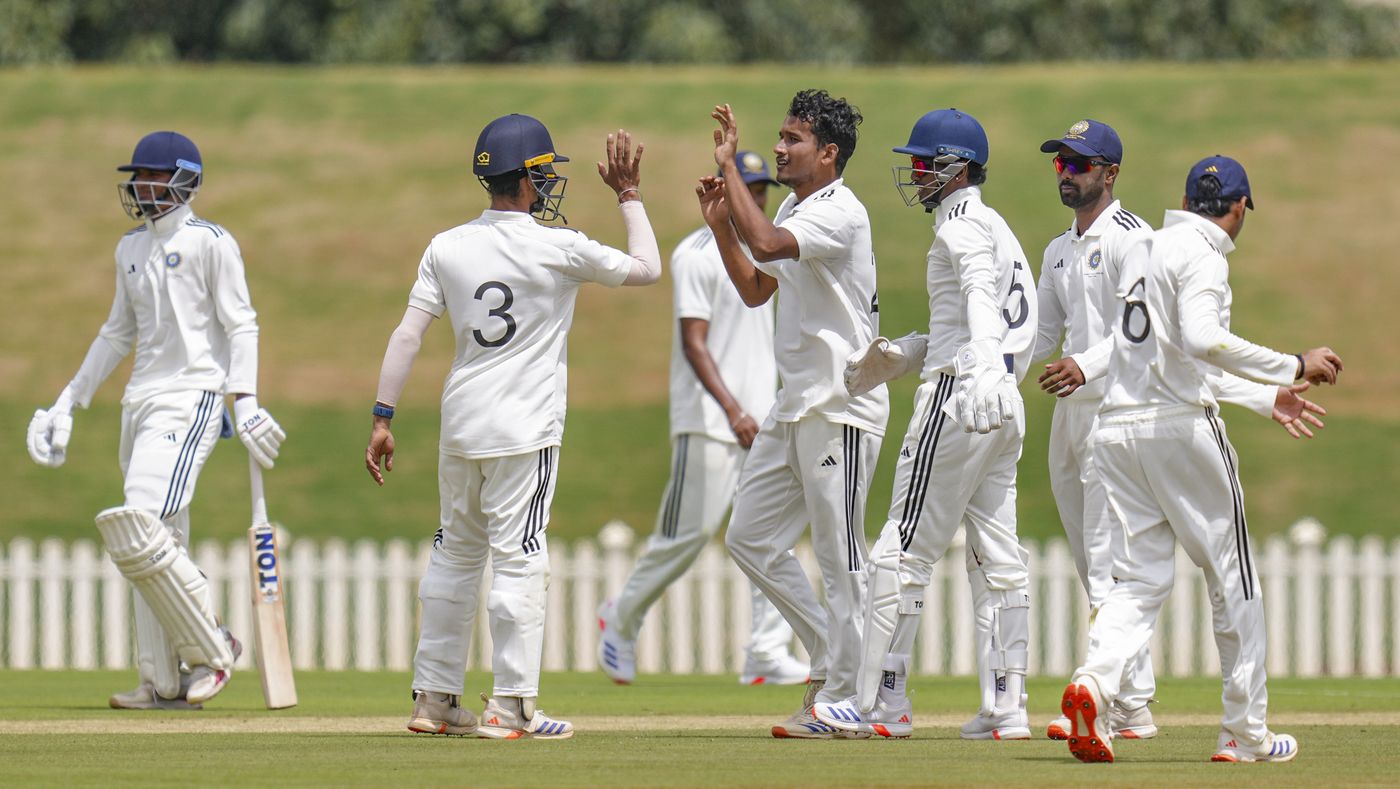 Manishi celebrates another wicket for his team