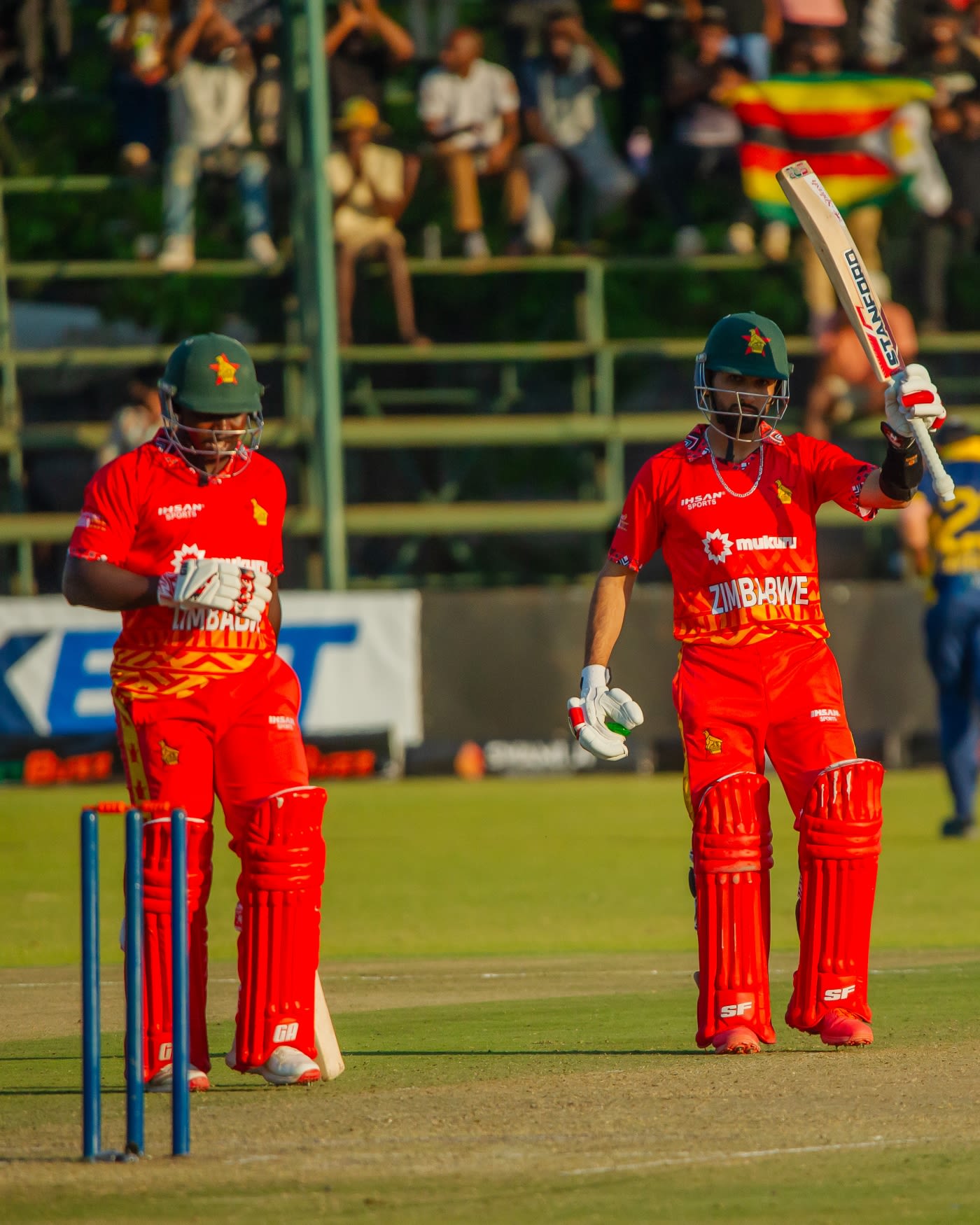 Tony Munyonga and Sikandar Raza put on a century stand for the sixth wicket