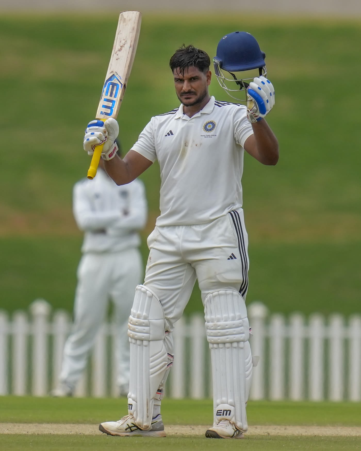 Ankit Kumar celebrates his century