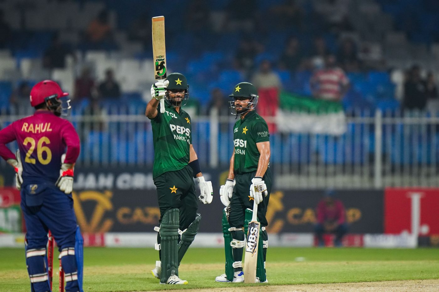 Hasan Nawaz celebrates his half-century