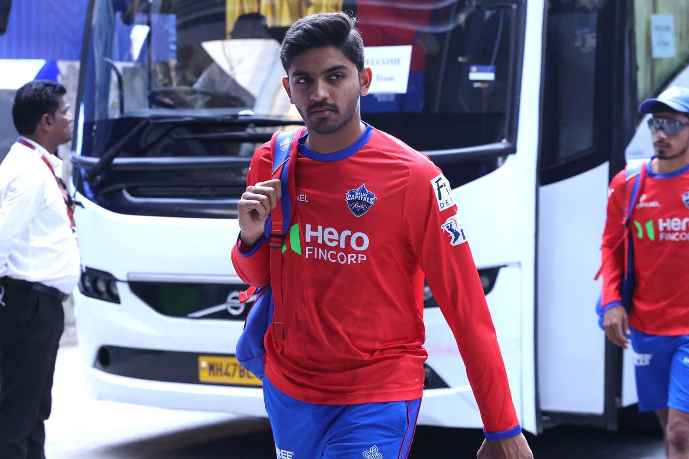 Vicky Ostwal arrives at the Wankhede Stadium