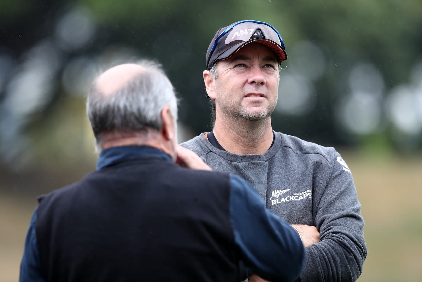 Craig McMillan keeps an eye on the sky