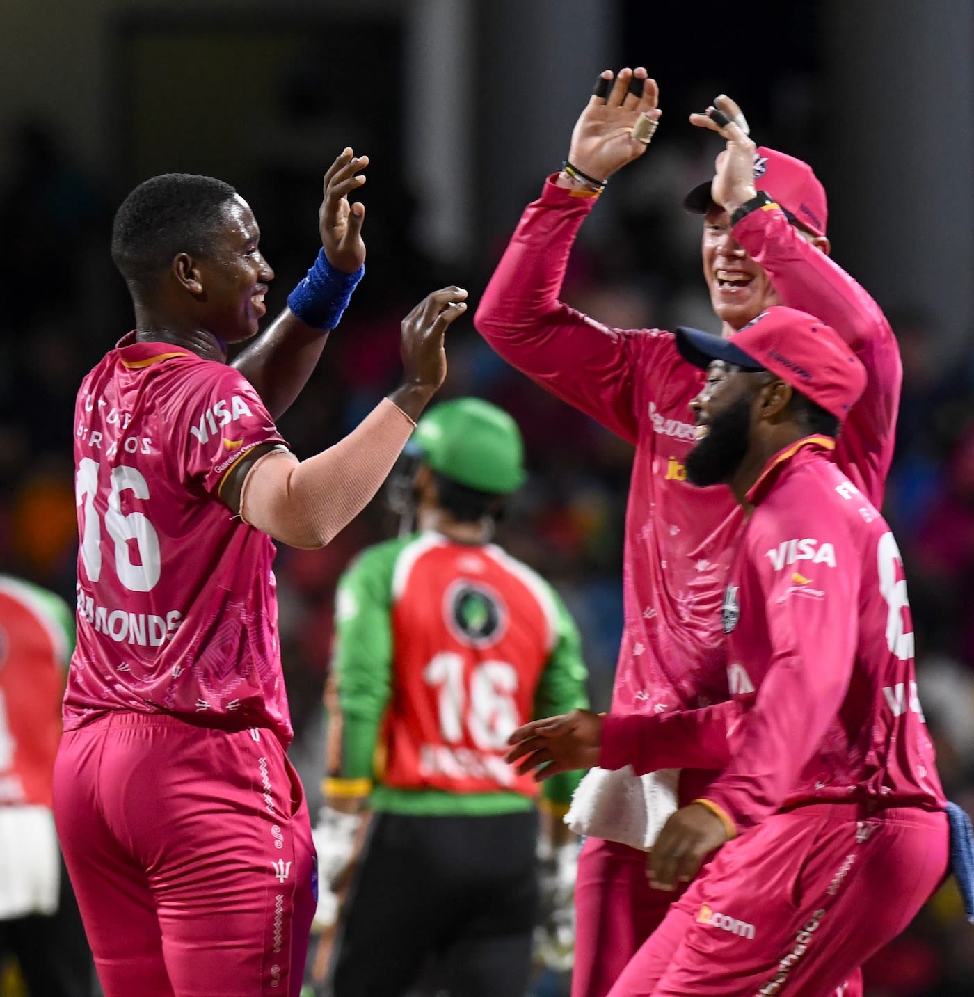 Ramon Simmonds picked up a couple of wickets