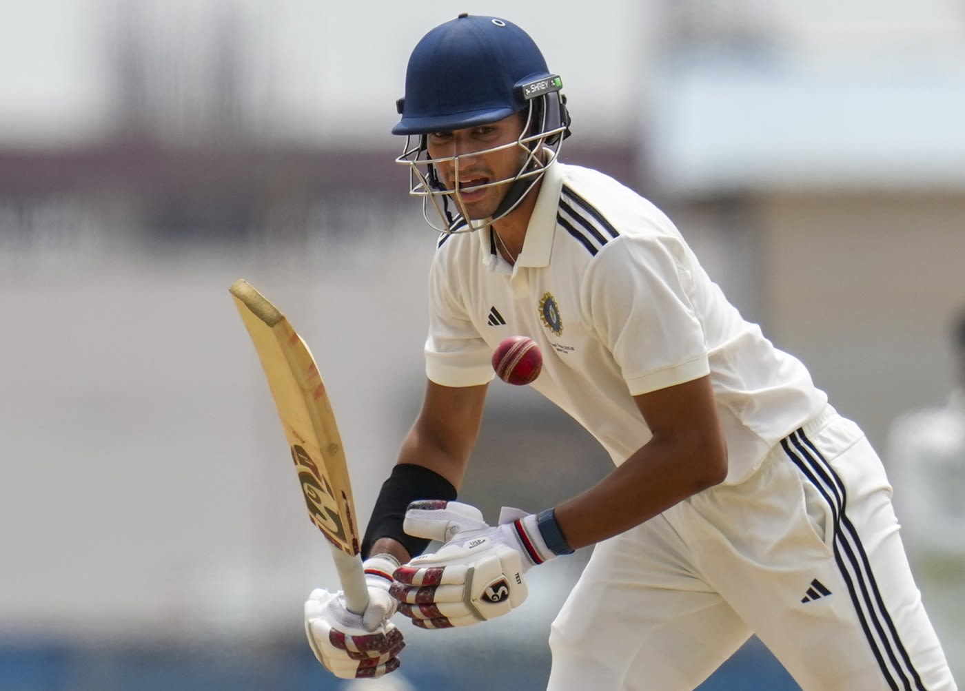 Aarya Desai in action in the Duleep Trophy