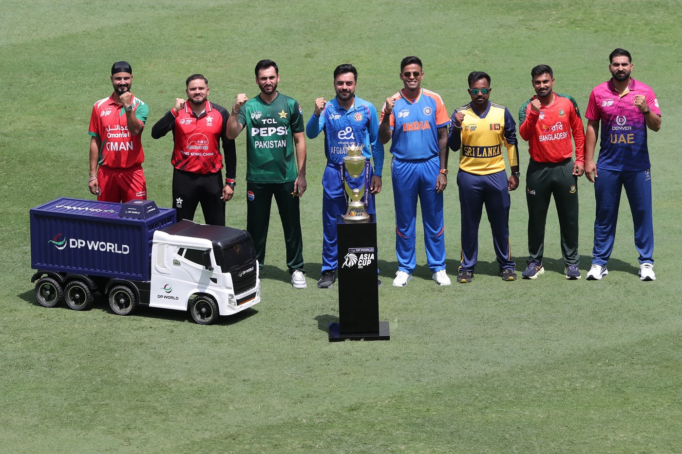 The eight captains ahead of the Asia Cup