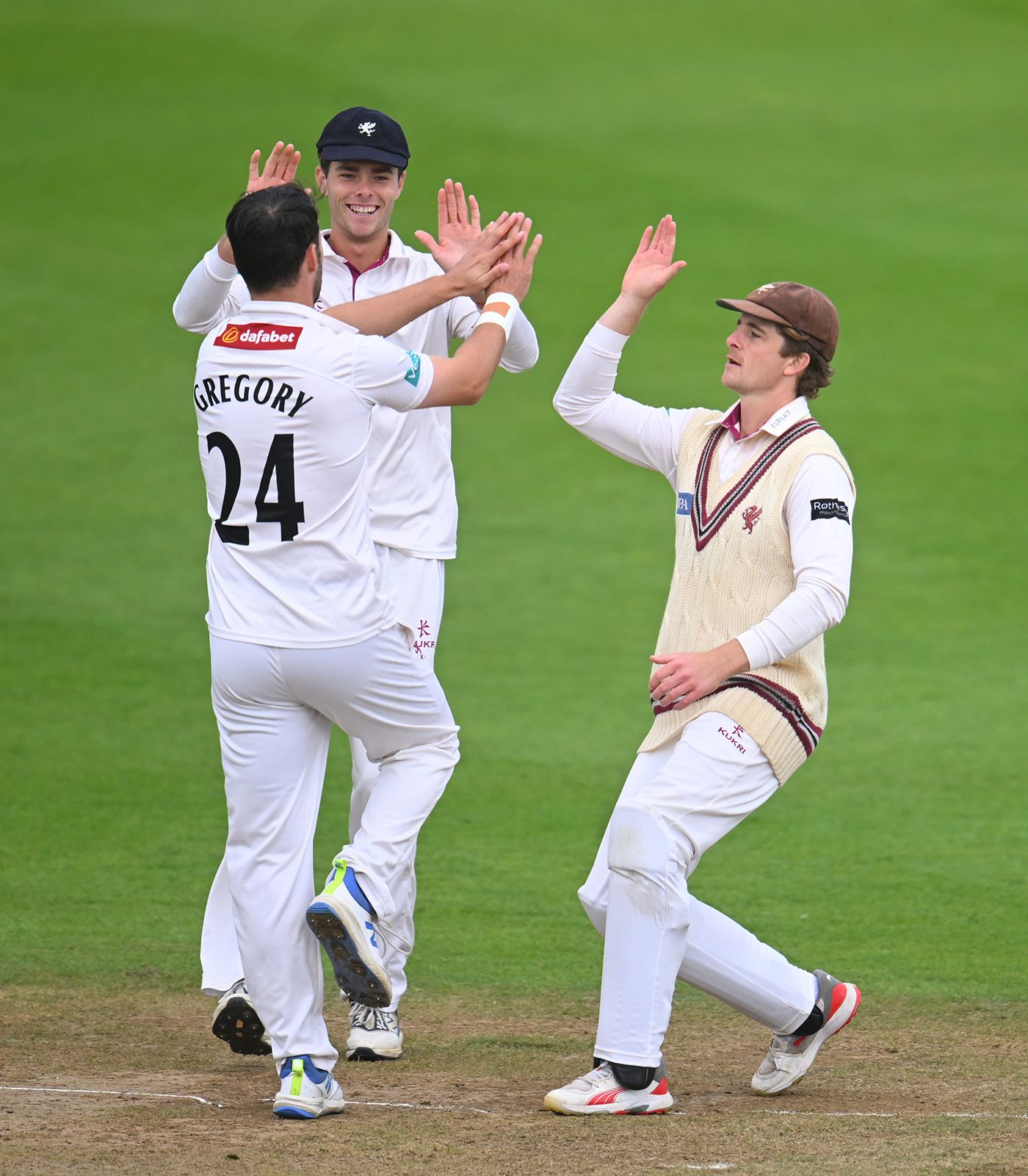 Lewis Gregory celebrates a breakthrough
