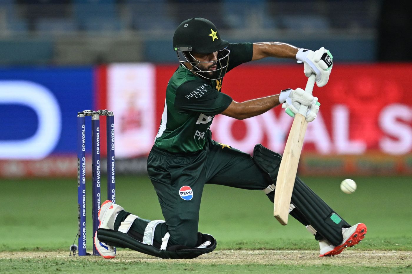 Mohammad Haris plays a shot