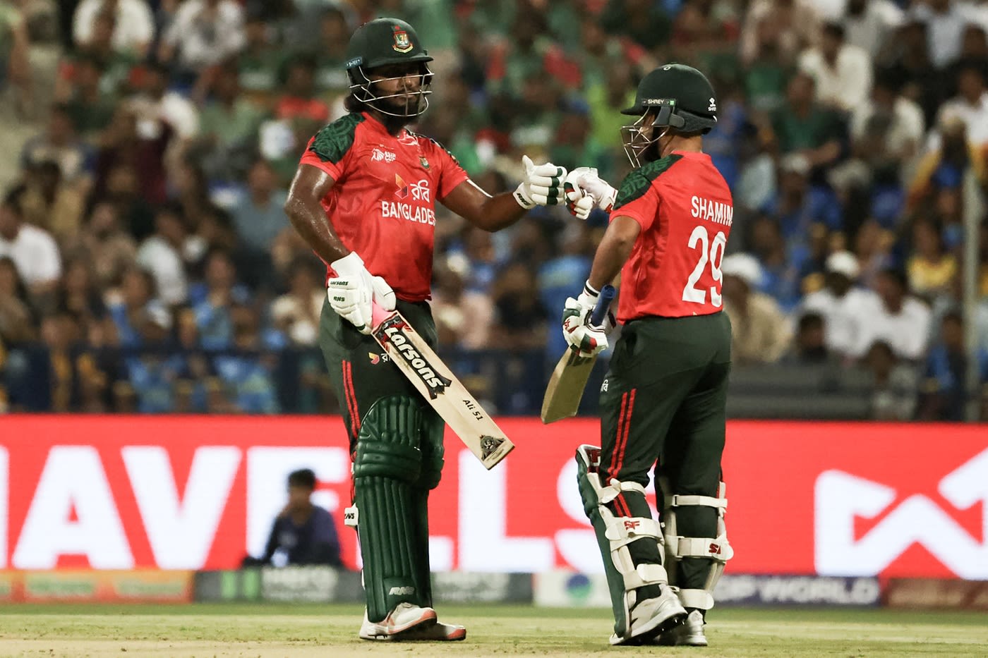 Jaker Ali and Shamim Hossain gave Bangladesh a respectable total