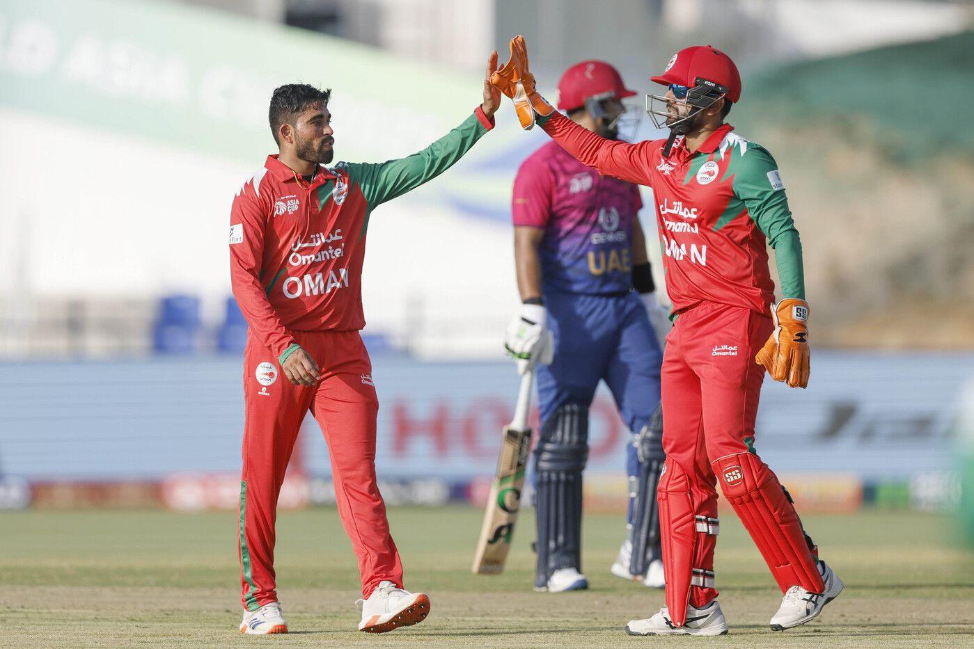 Jiten Ramanandi was the pick of the Oman bowlers