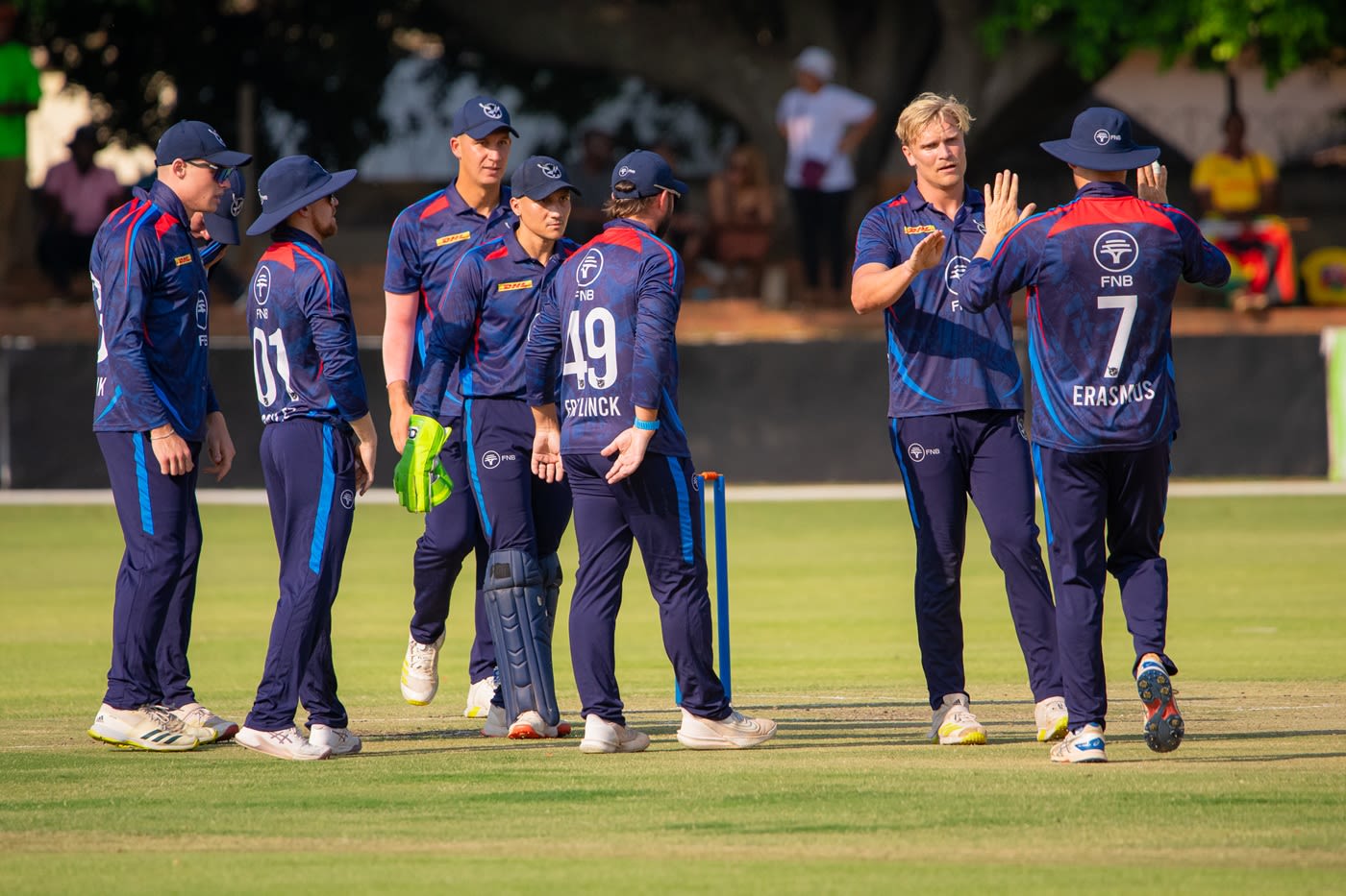 Ruben Trumpelmann got the wicket of Brian Bennett