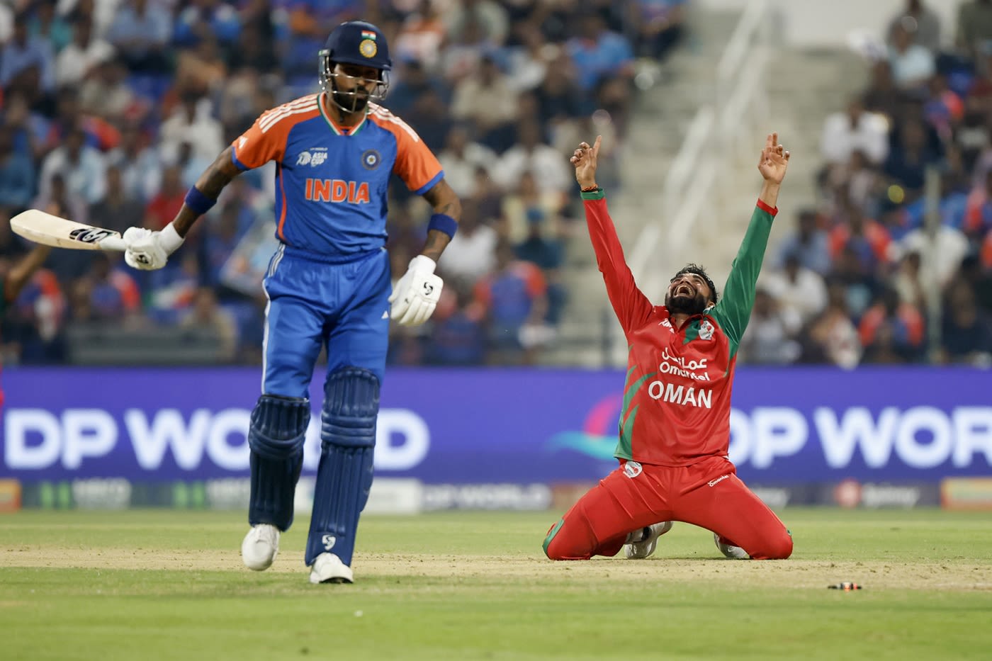 Hardik Pandya was run out for 1