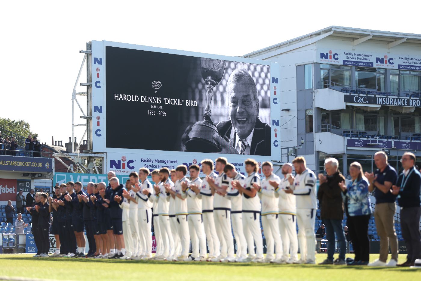 Yorkshire and Durham line up to pay their respects to the late Dickie Bird