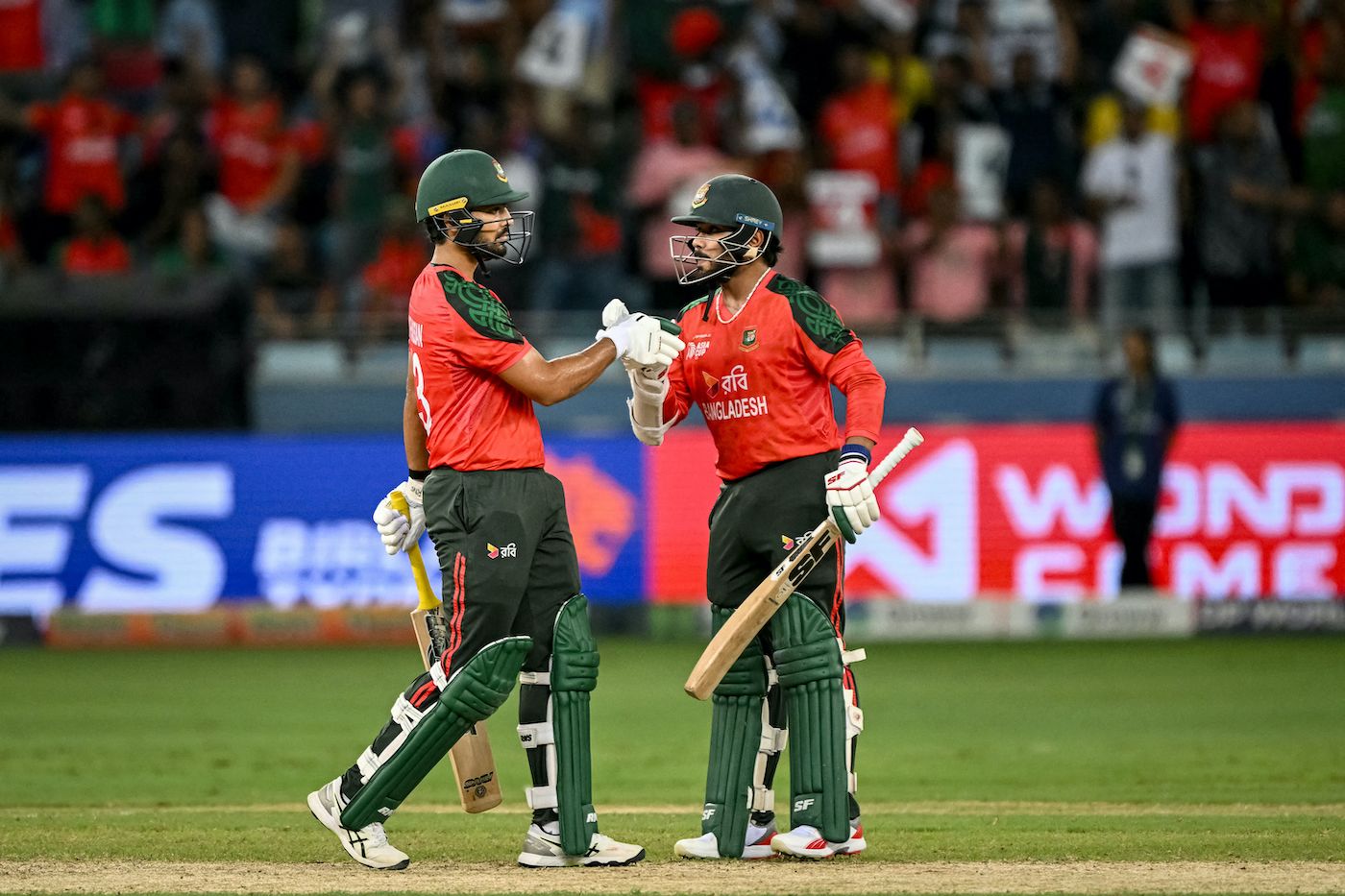 Saif Hassan and Parvez Hossain Emon's 42 was the highest partnership of the innings