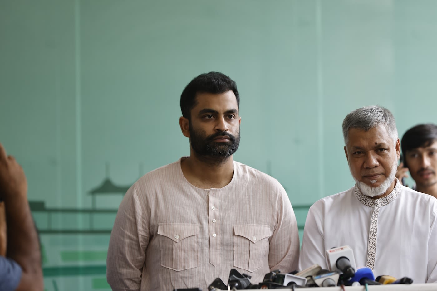 Tamim Iqbal addresses the media