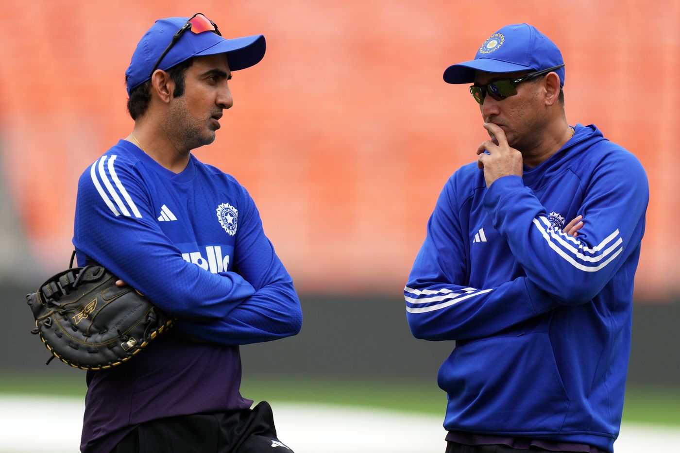 Gautam Gambhir and Ajit Agarkar in a discussion