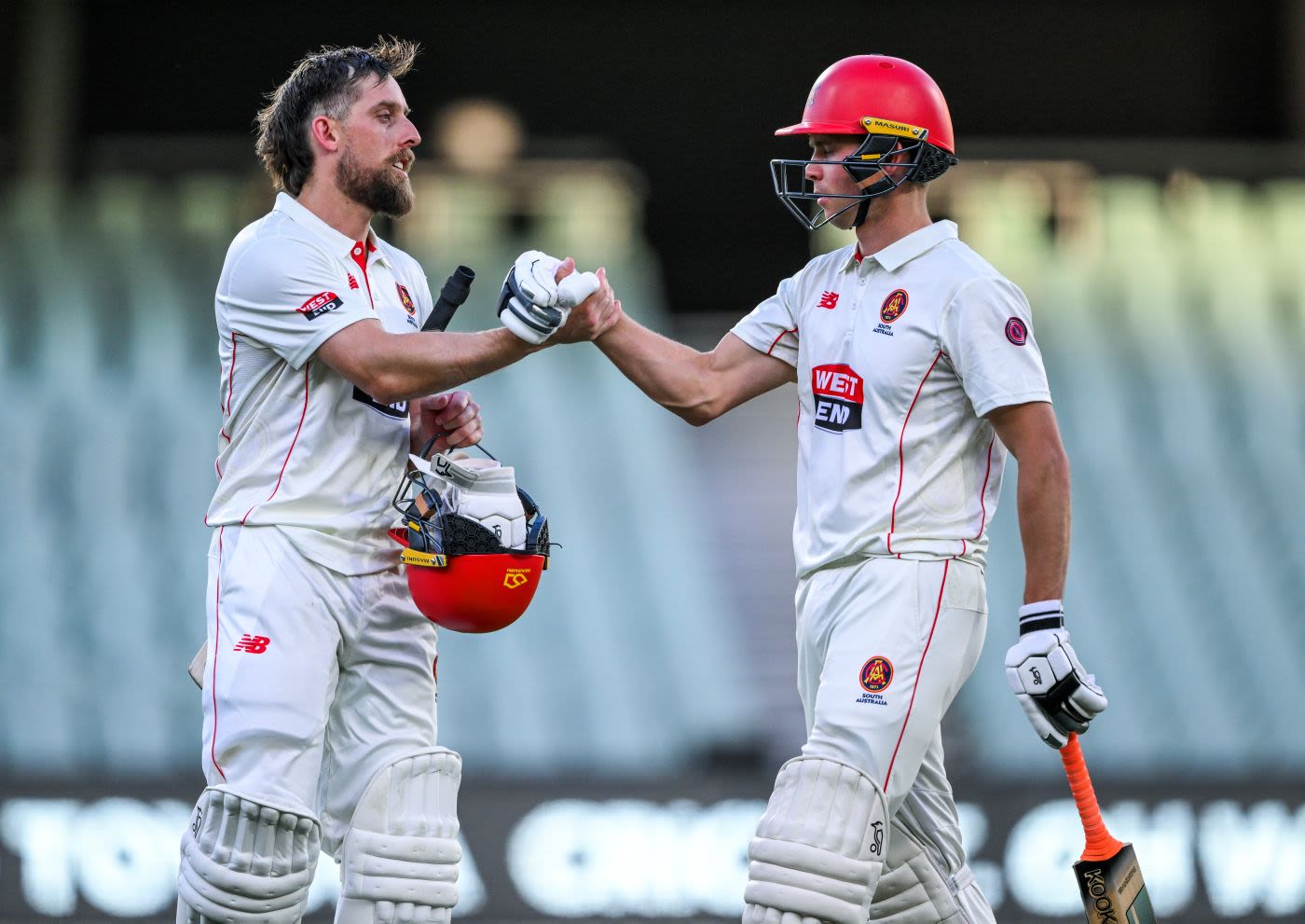 Jake Lehmann and Henry Hunt made twin centuries
