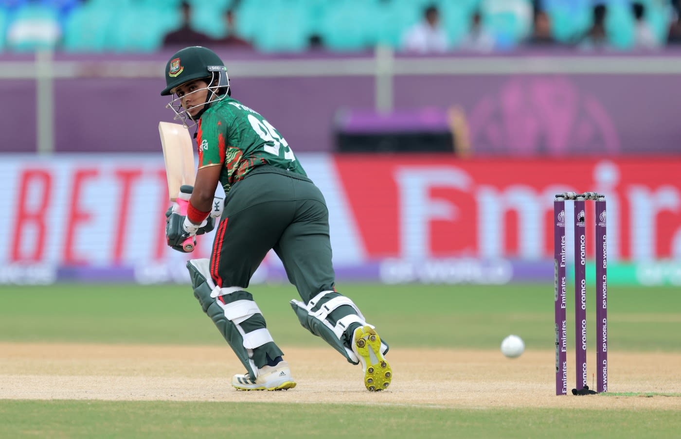 Fargana Hoque plays the ball fine