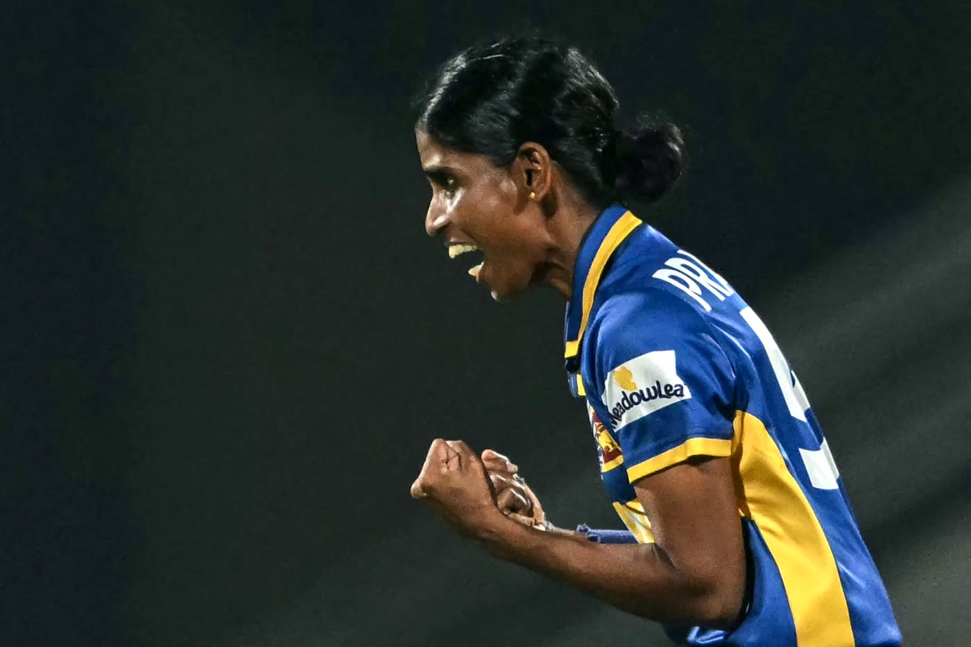 Udeshika Prabodhani struck in her first over