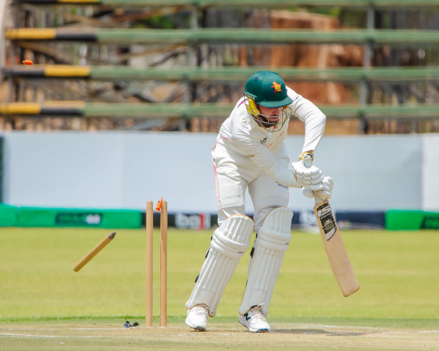 Brendan Taylor loses his stumps