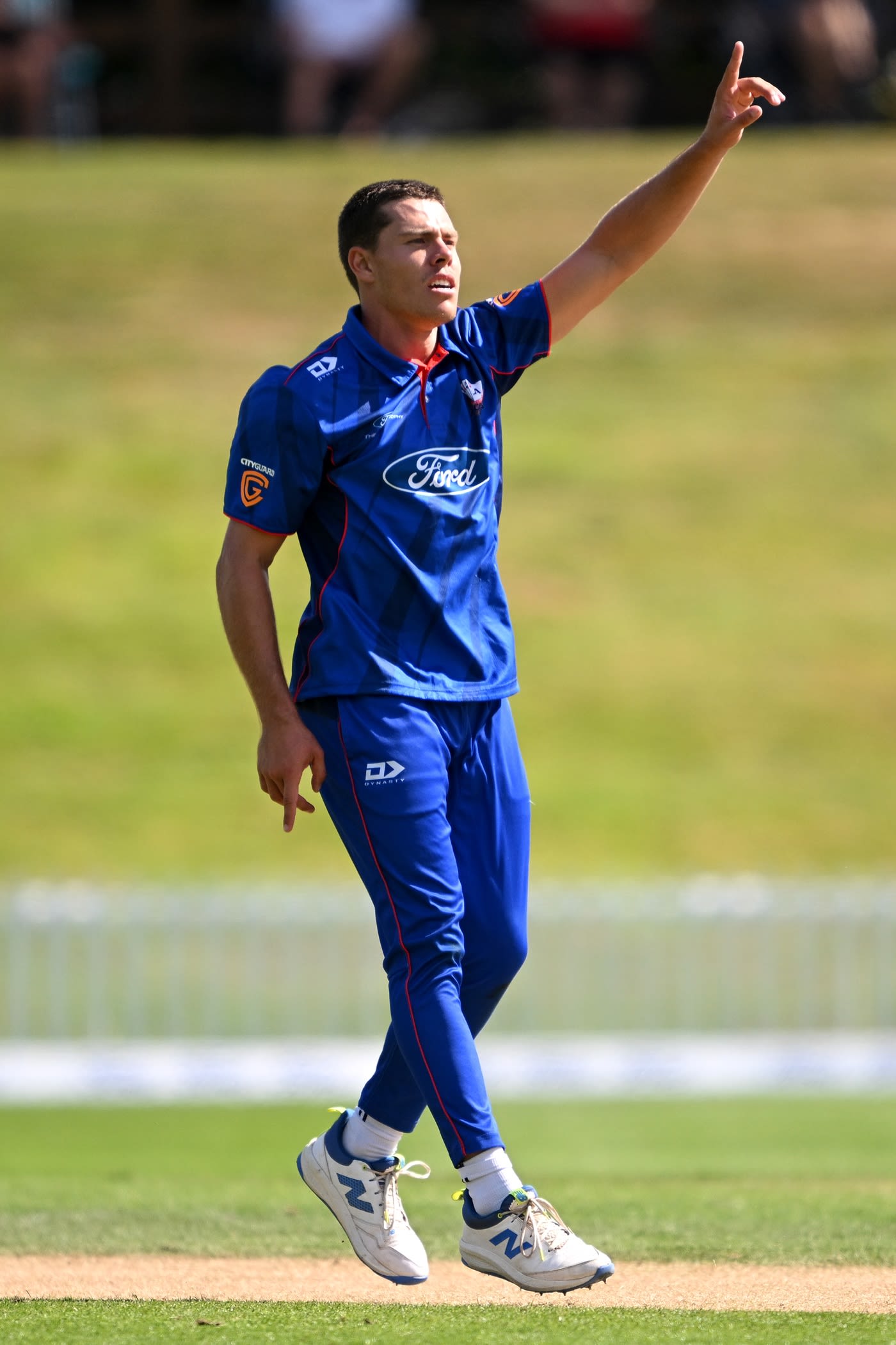 Simon Keene appeals for a wicket