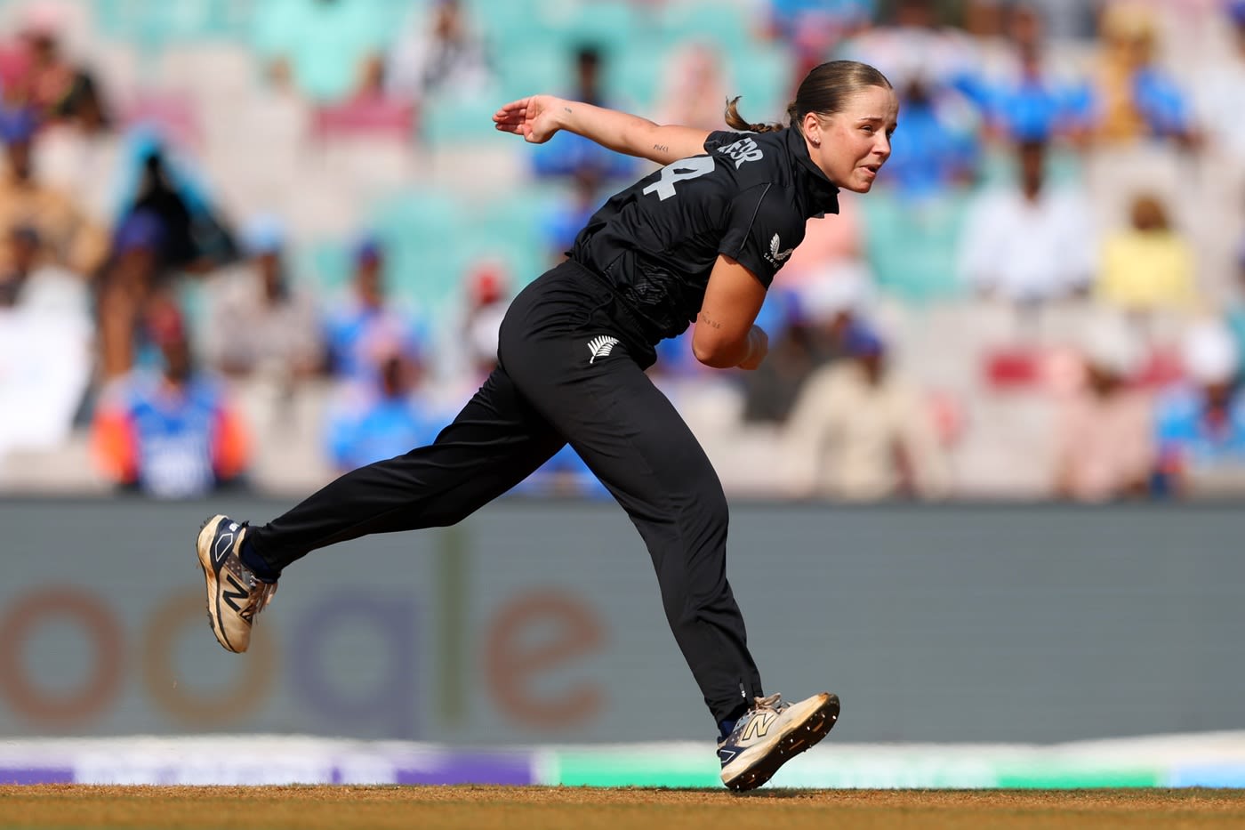 Jess Kerr bowled a maiden over with the new ball