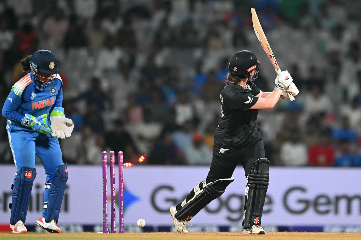 Georgia Plimmer chopped on against Renuka Singh