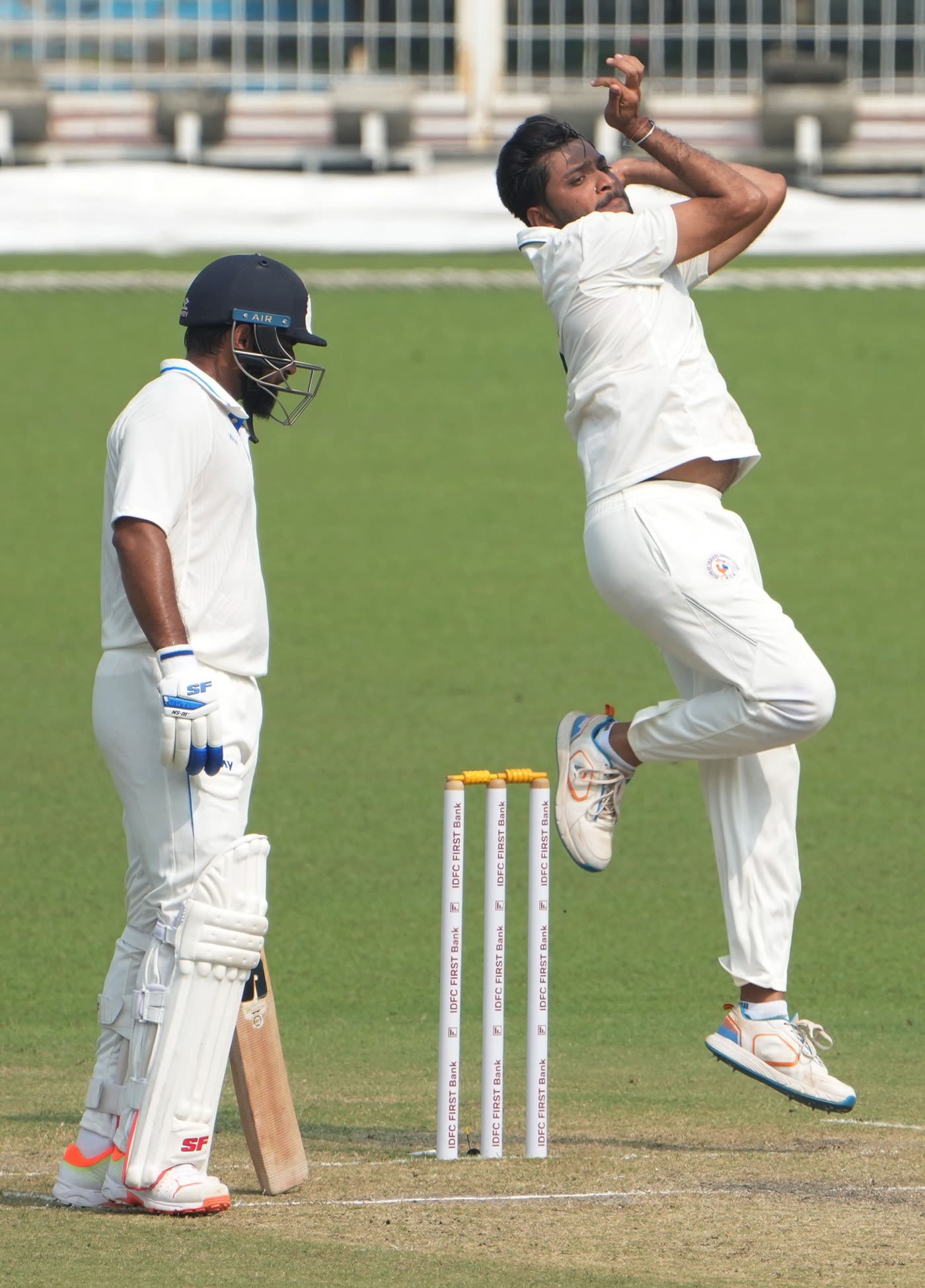 Siddharth Desai in action for Gujarat