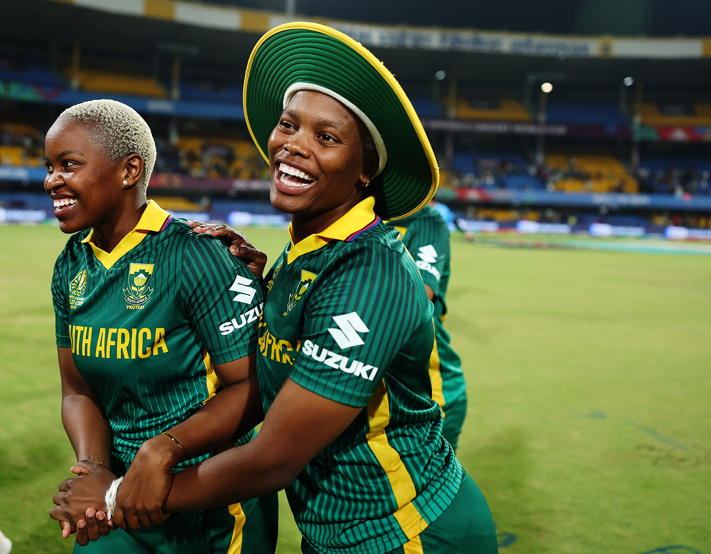 Nonkululeko Mlaba and Nondumiso Shangase celebrate the win