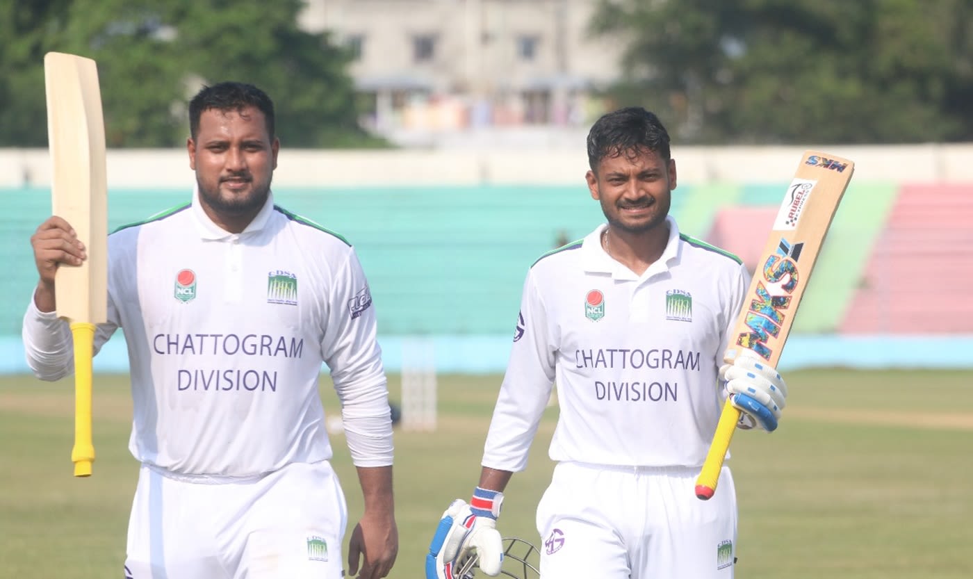 Yasir Ali and Mahmudul Hasan scored centuries for Chattogram