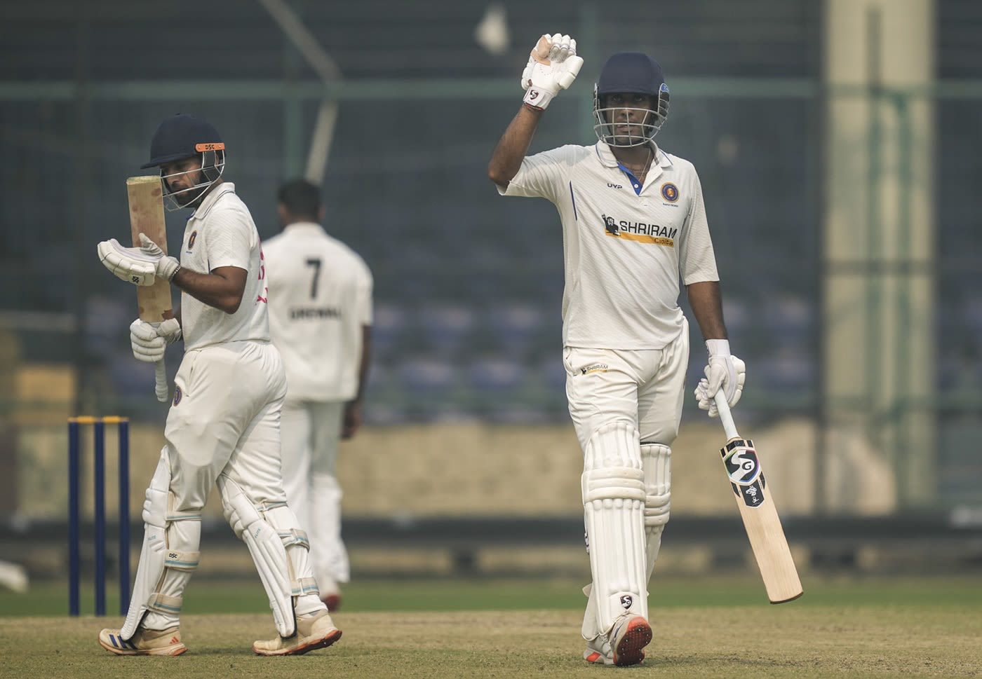 Jayant Yadav stretched Puducherry's lead with a half-century
