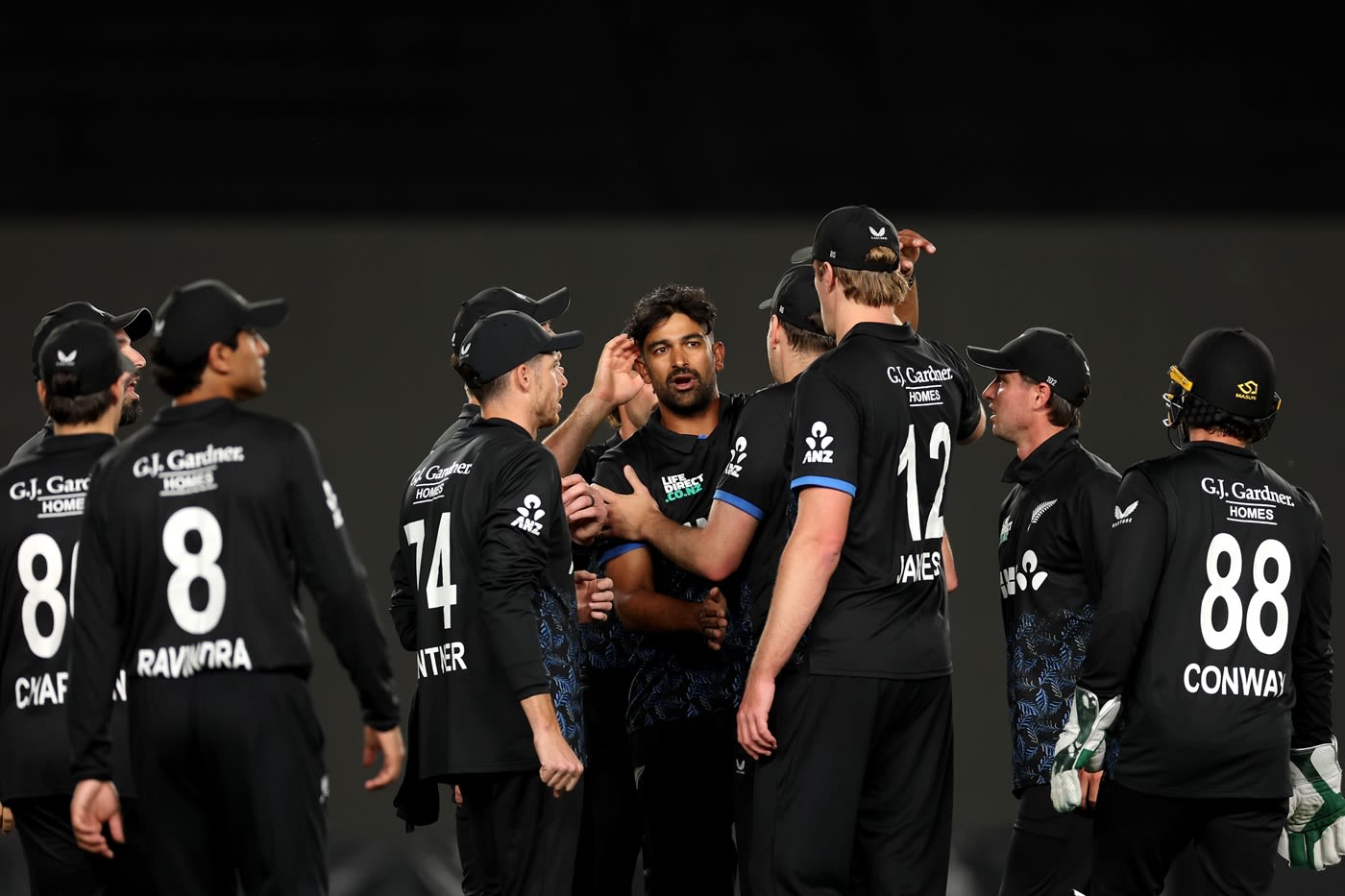Ish Sodhi celebrates a wicket
