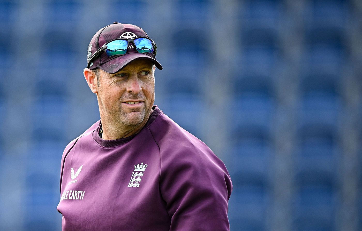 Marcus Trescothick looks on