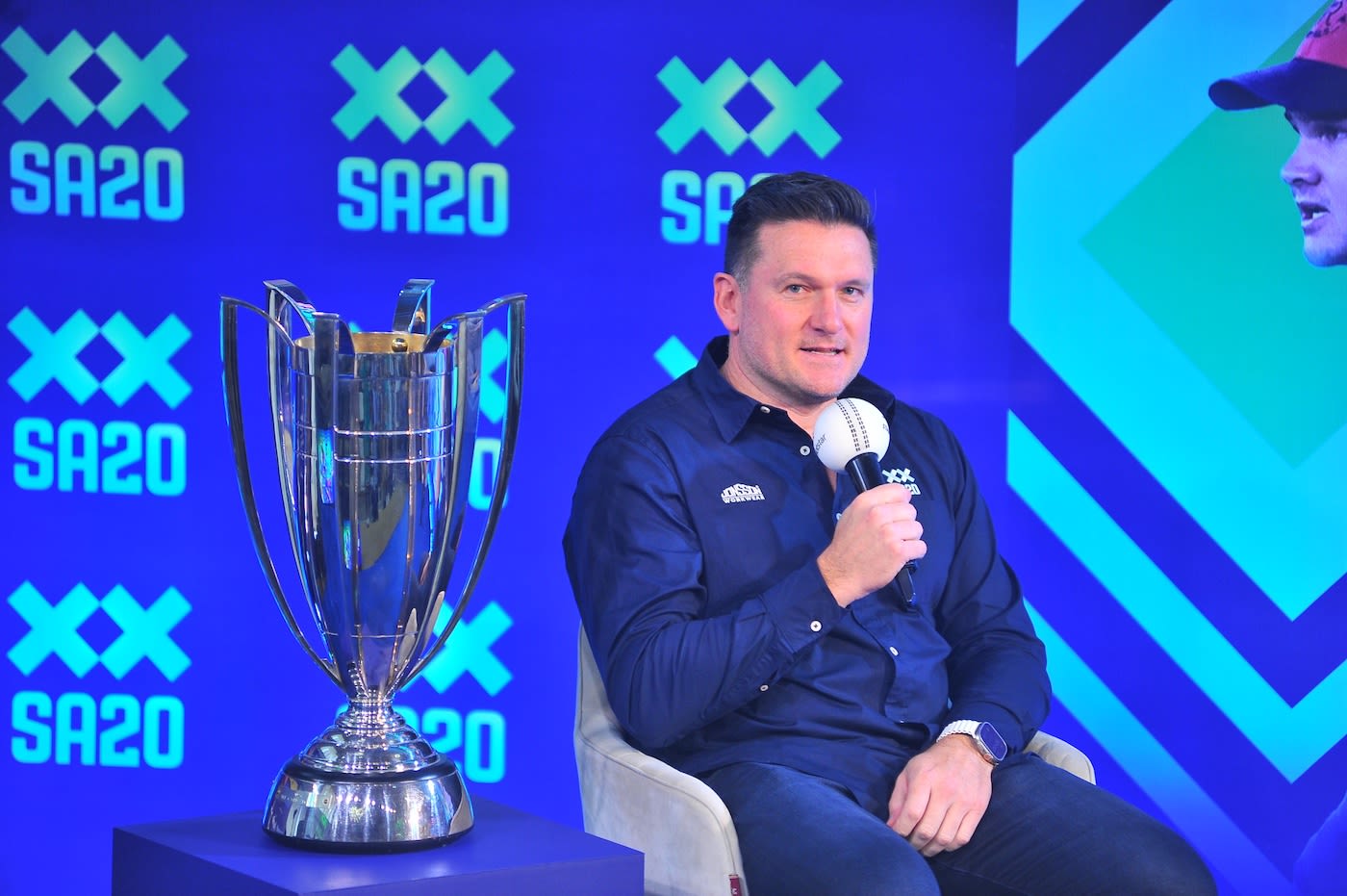 Graeme Smith at an SA20 promotional event