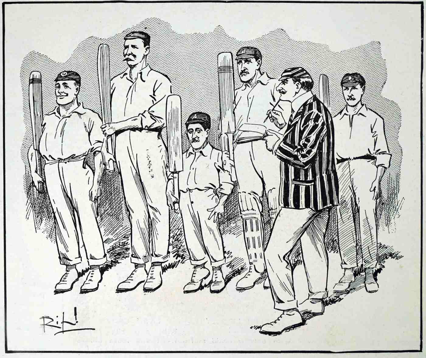 A cartoon depicting former England captain Archie MacLaren