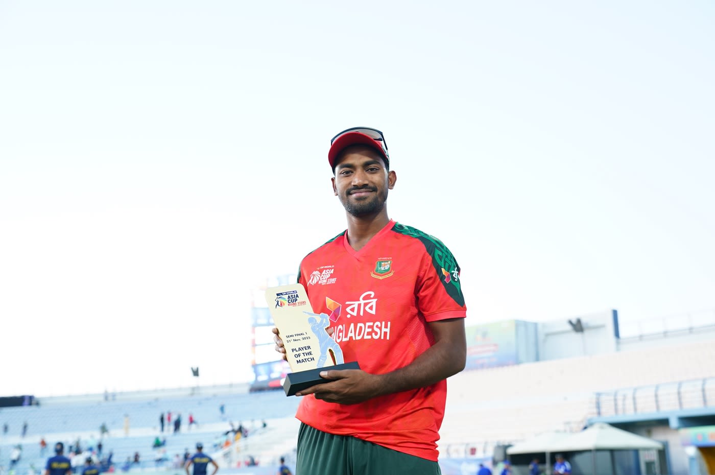 Ripon Mondol, the Player of the Match, picked up two wickets in the Super Over