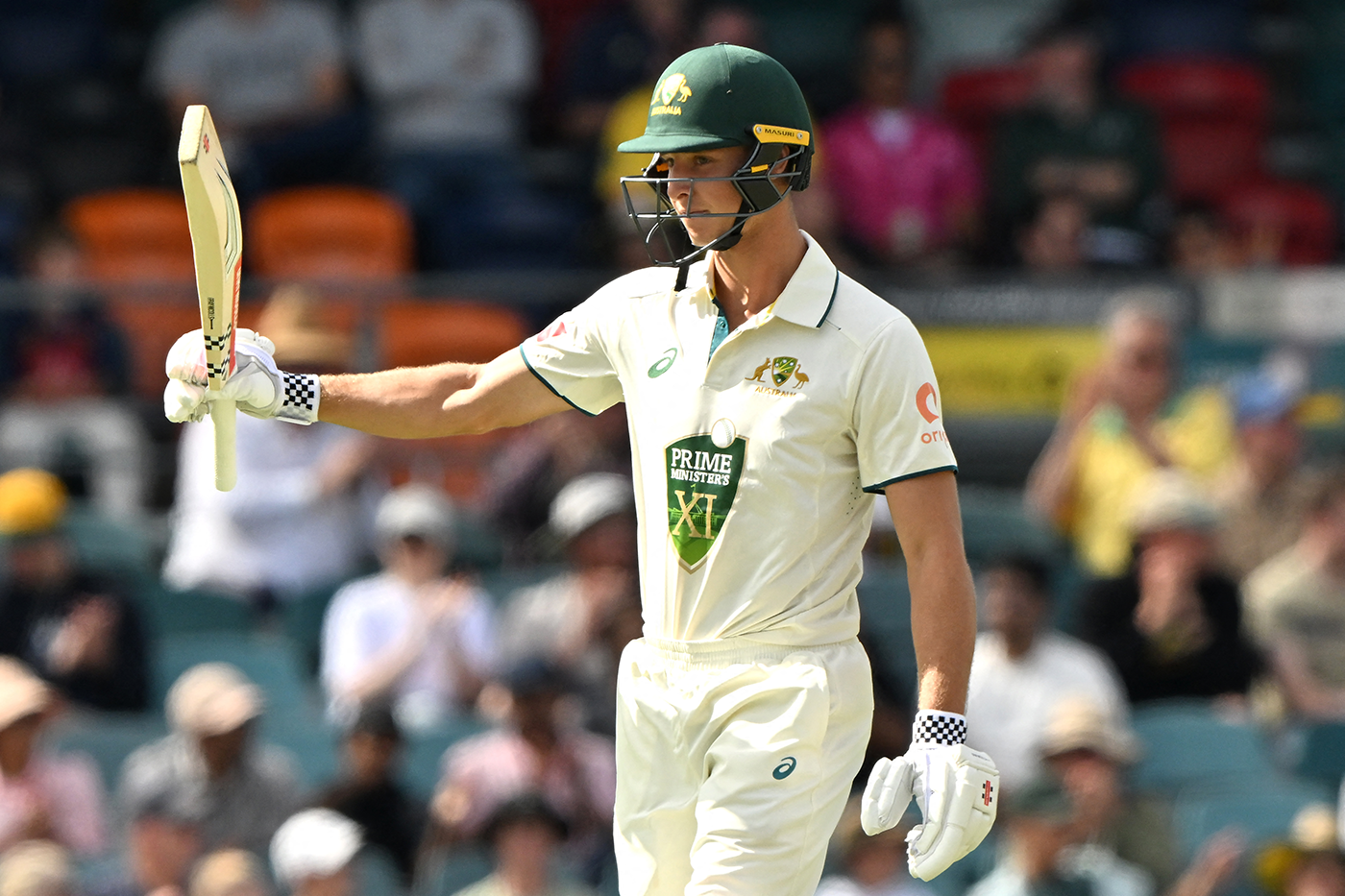Campbell Kellaway brought up a half-century in the first session