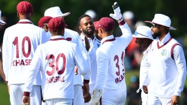 West Indies quicks make merry but Williamson, Bracewell ensure even day