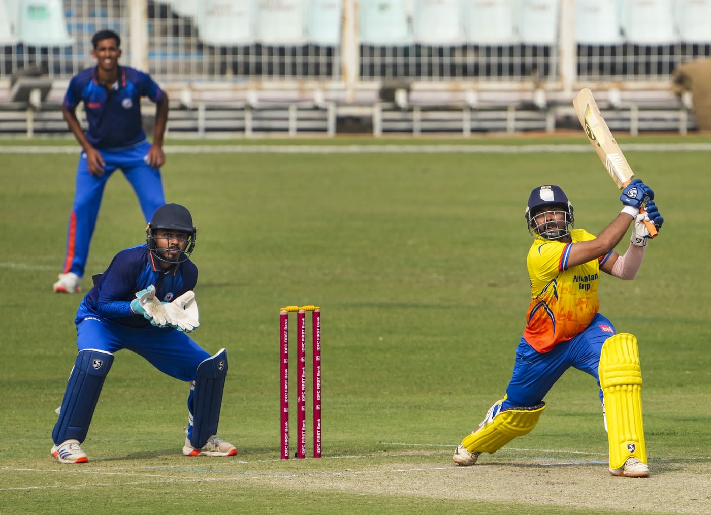 Prithvi Shaw hits over the top
