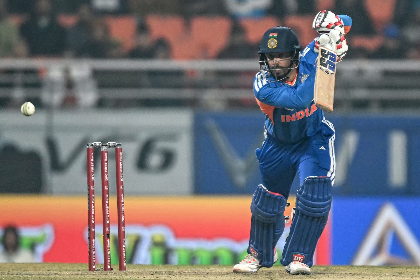 Jitesh Sharma plays a shot during his cameo