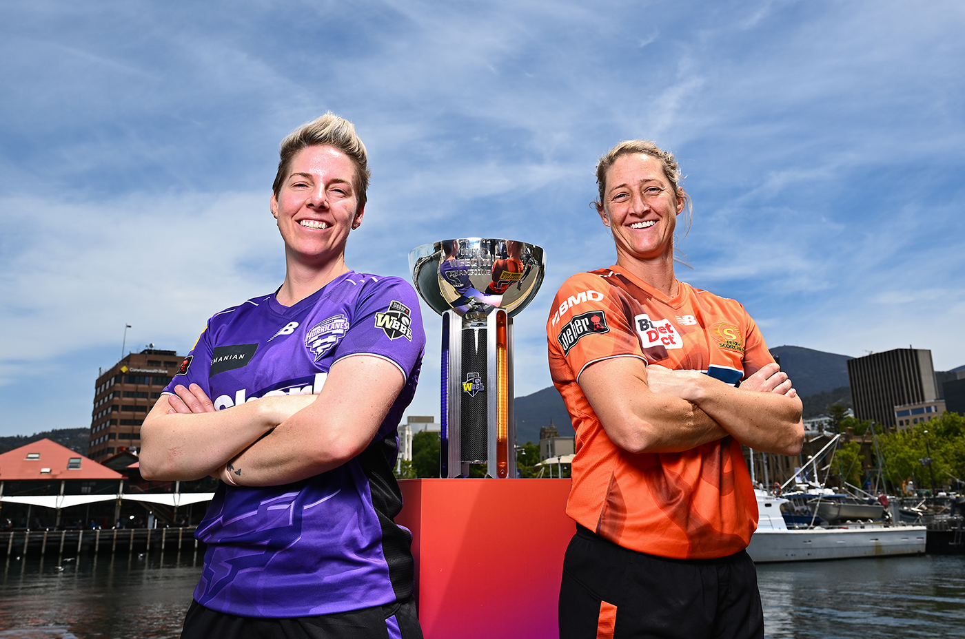 Elyse Villani and Sophie Devine ahead of the WBBL final