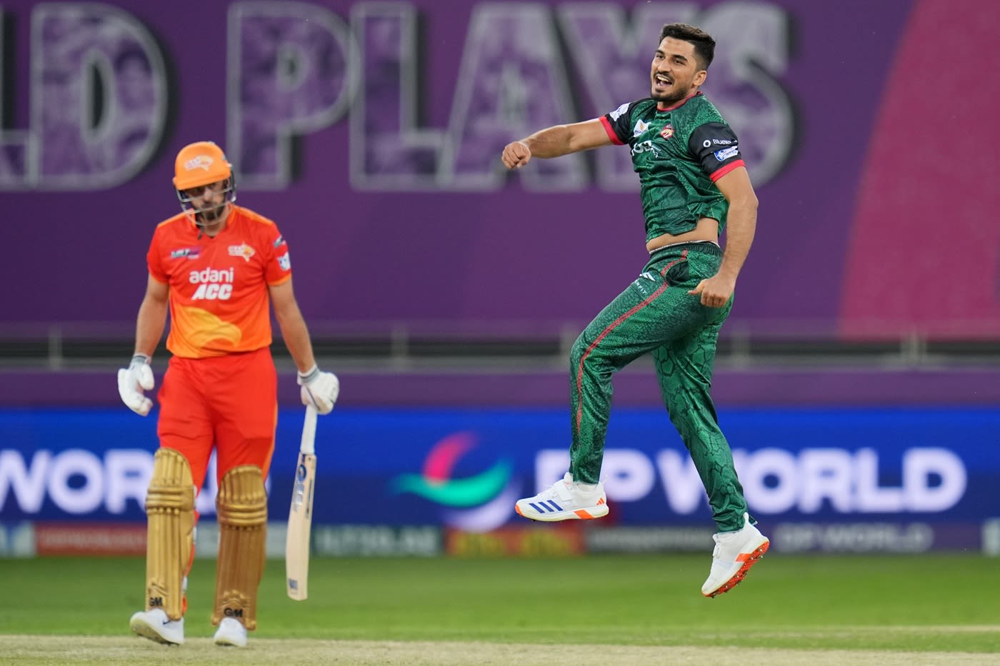 Khuzaima Tanveer celebrates a wicket
