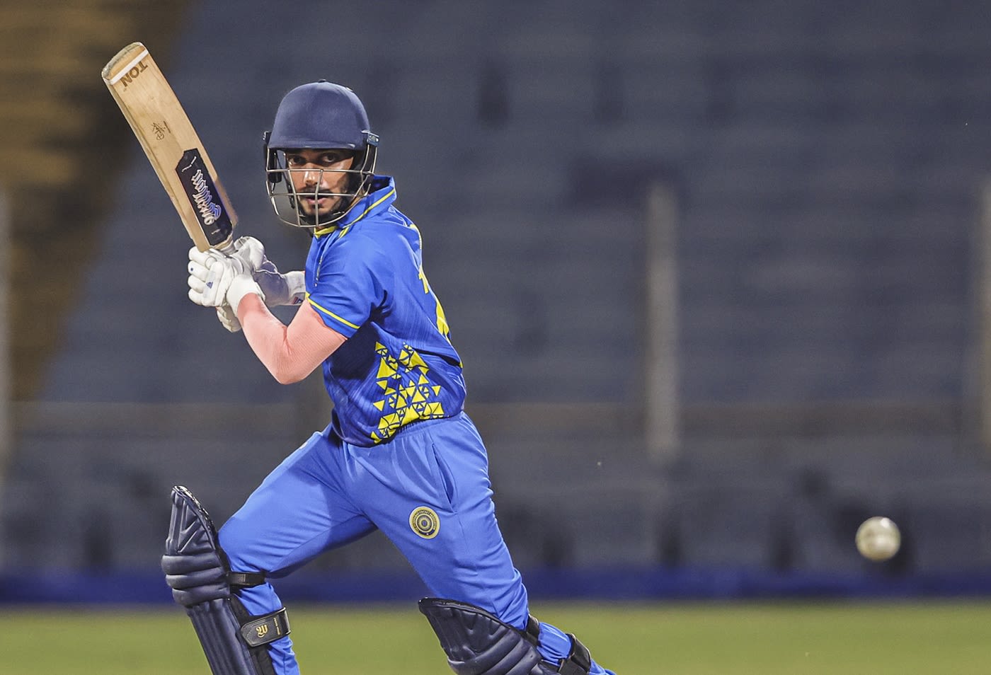 Tanmay Agarwal slices one away