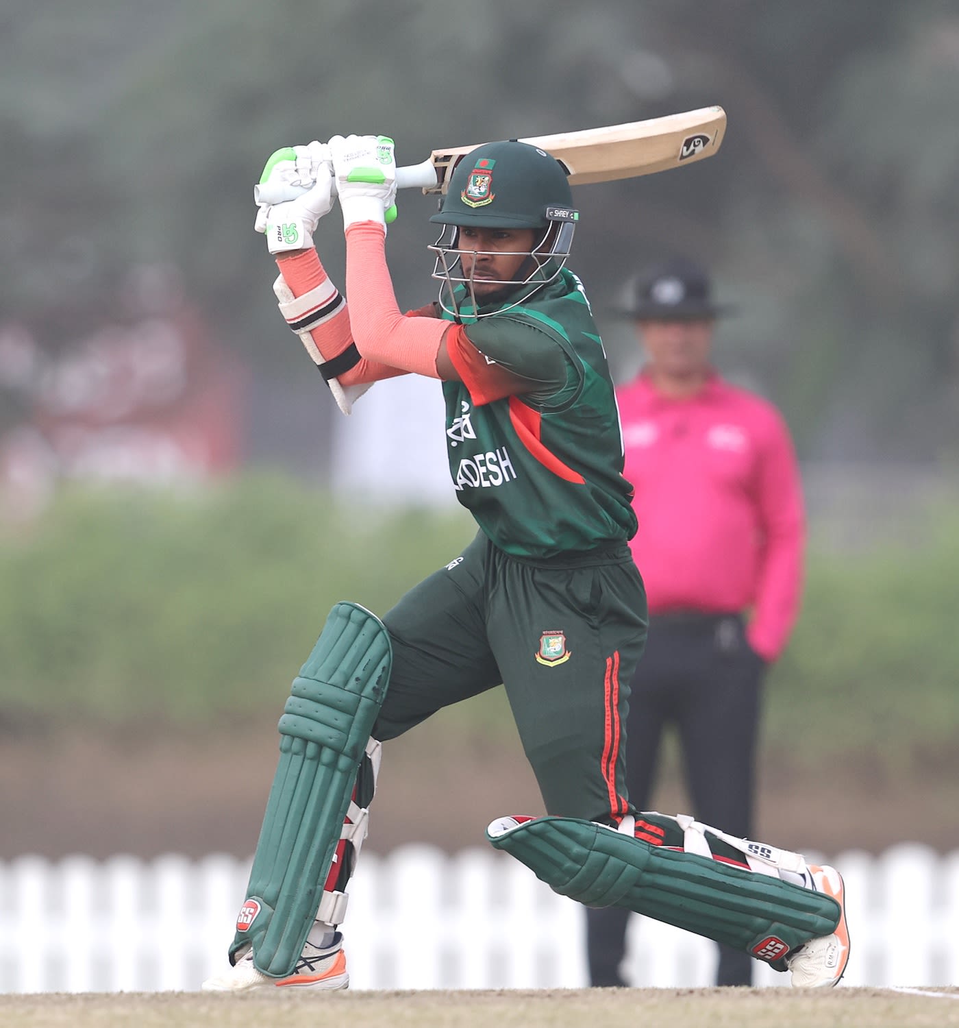 Rifat Beg drives down the ground
