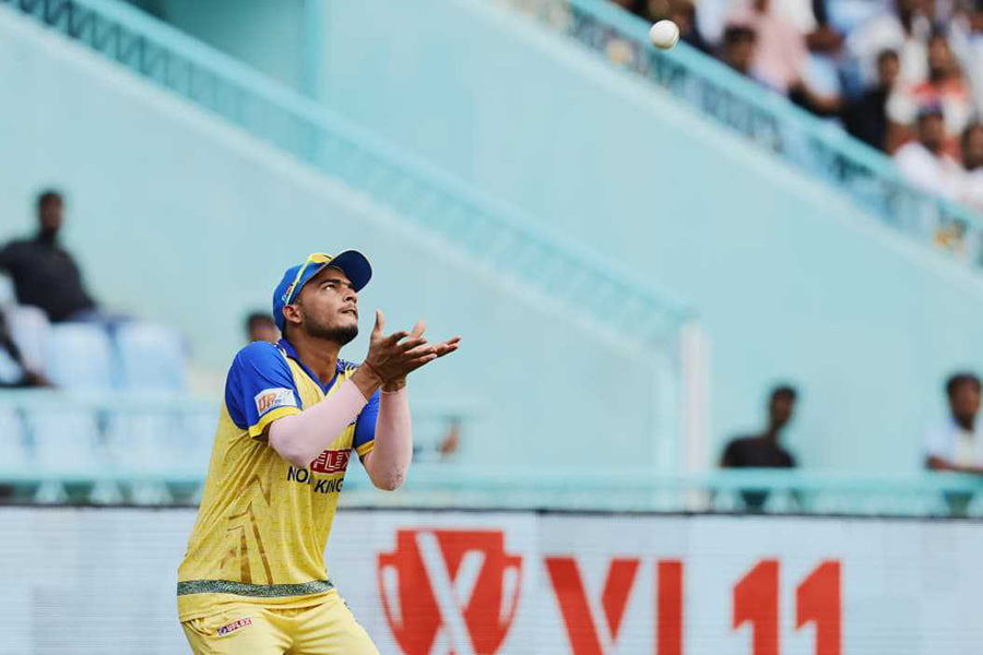 Prashant Veer lines up to take a catch